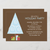 Uitnodigingen voor kerstboomfeest (Voorkant / Achterkant)