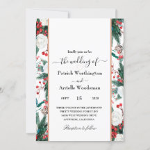 Uitnodigingen voor kerstbruiloft