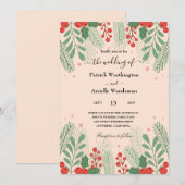 uitnodigingen voor kerstbruiloft (Voorkant / Achterkant)