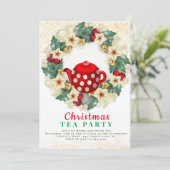 Uitnodigingen voor kerstfeest (Staand voorkant)