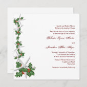 Uitnodigingen voor kerstfeest en heilige kerstbrui (Voorkant / Achterkant)