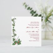 Uitnodigingen voor kerstfeest en heilige kerstbrui (Staand voorkant)