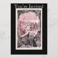 Uitnodigingen voor kerstfeest in het oude Fezziwig