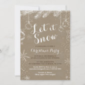 Uitnodigingen voor kerstfeest | Kraft papieren kaa (Voorkant)