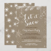 Uitnodigingen voor kerstfeest | Kraft papieren kaa (Voorkant / Achterkant)