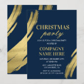 Uitnodigingen voor kerstfeest van het bedrijf Navy (Voorkant / Achterkant)