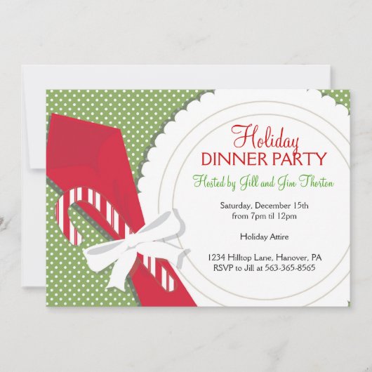 Uitnodigingen voor kerstfeestdagen (Voorkant)