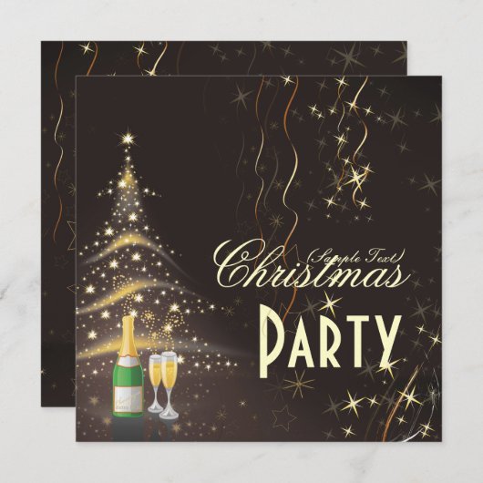 Uitnodigingen voor kerstfeestdagen (Voorkant / Achterkant)