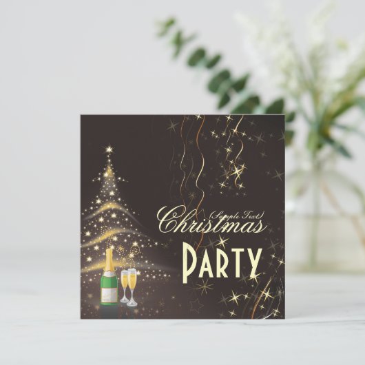 Uitnodigingen voor kerstfeestdagen (Staand voorkant)