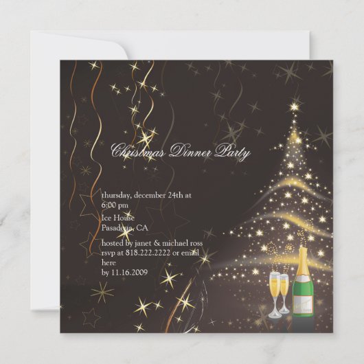 Uitnodigingen voor kerstfeestdagen (Achterkant)