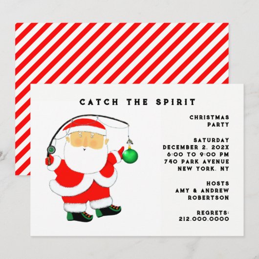 Uitnodigingen voor kerstfeestdagen (Voorkant / Achterkant)