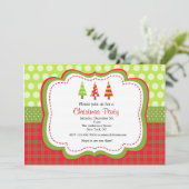 Uitnodigingen voor kerstfeestdagen (Staand voorkant)