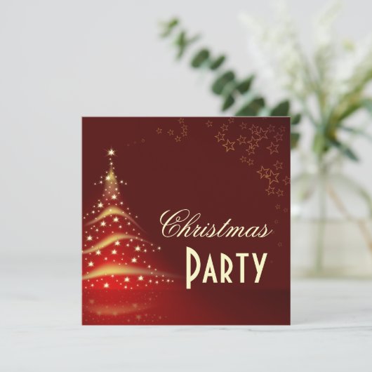 Uitnodigingen voor kerstfeestdagen (Staand voorkant)