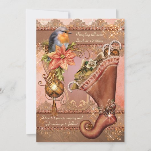 Uitnodigingen voor kerstfeestdagen (Achterkant)