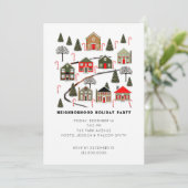 Uitnodigingen voor kerstfeestdagen (Staand voorkant)