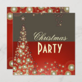 Uitnodigingen voor kerstfeestdagen, champagnebubbe (Voorkant / Achterkant)