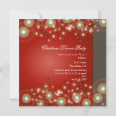 Uitnodigingen voor kerstfeestdagen, champagnebubbe (Achterkant)