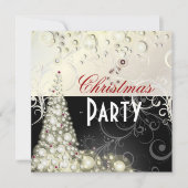 Uitnodigingen voor kerstfeestdagen, champagnebubbe (Voorkant)