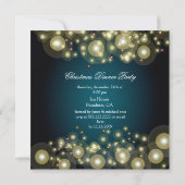 Uitnodigingen voor kerstfeestdagen, champagnebubbe (Achterkant)