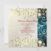 Uitnodigingen voor kerstfeestdagen, champagnebubbe (Achterkant)