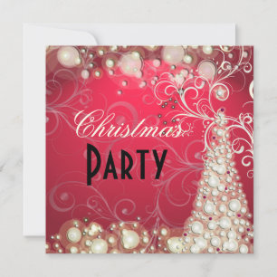 Uitnodigingen voor kerstfeestdagen, champagnebubbe