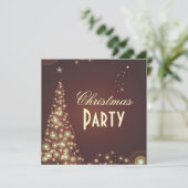 Uitnodigingen voor kerstfeestdagen, champagnebubbe (Staand voorkant)