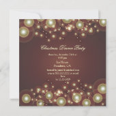 Uitnodigingen voor kerstfeestdagen, champagnebubbe (Achterkant)