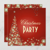 Uitnodigingen voor kerstfeestdagen, champagnebubbe (Voorkant / Achterkant)