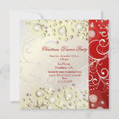 Uitnodigingen voor kerstfeestdagen, champagnebubbe (Achterkant)