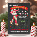 Uitnodigingen voor kerstfeestdagen in Chalkboard P<br><div class="desc">Chalkboard Christmas Pajama Party Invitations Super leuk voor de Feestdagen, dit kerstfeest is voor volwassenen of kinderen met een pyjamathema. Met Santa PJ's en rendier slippers, leuke lettertypen en banners allemaal op een krijtbord achtergrond. Handgetekende illustratie van McBoobo's. Ga voor meer wijzigingen naar Deze sjabloon personaliseren. Onderaan zie je "Wil...</div>