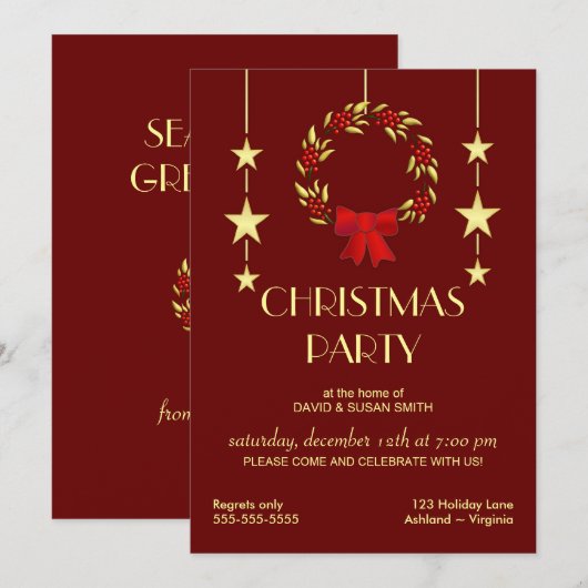 Uitnodigingen voor kerstfeestdagen in Oost-Timor (Voorkant / Achterkant)