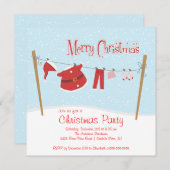 Uitnodigingen voor kerstfeestdagen met kerstmis (Voorkant / Achterkant)