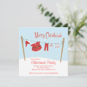 Uitnodigingen voor kerstfeestdagen met kerstmis (Staand voorkant)