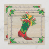 Uitnodigingen voor kerstfeestdagen van Cowboy (Voorkant / Achterkant)