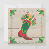 Uitnodigingen voor kerstfeestdagen van Cowboy (Voorkant)