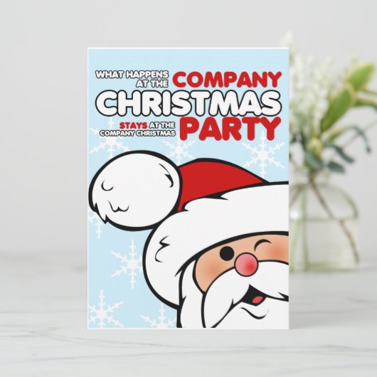 Uitnodigingen voor kerstfeestdagen van het bedrijf (Staand voorkant)