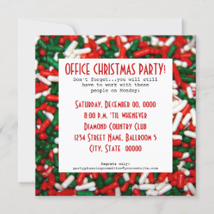 Uitnodigingen voor kerstfeestdagen van kantoor