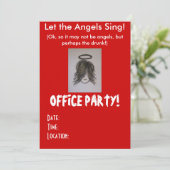 Uitnodigingen voor kerstfeestdagen van kantoor (Staand voorkant)