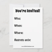 Uitnodigingen voor kerstfeestdagen voor Humor (Achterkant)