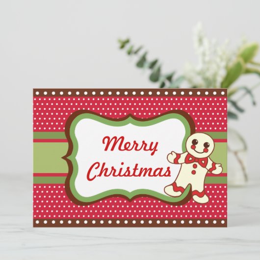 Uitnodigingen voor kerstkoekjes (Staand voorkant)