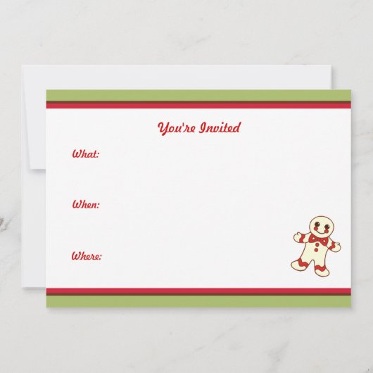 Uitnodigingen voor kerstkoekjes (Achterkant)