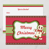 Uitnodigingen voor kerstkoekjes (Voorkant / Achterkant)