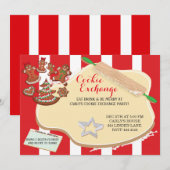 Uitnodigingen voor kerstkoekjesruil (Voorkant / Achterkant)