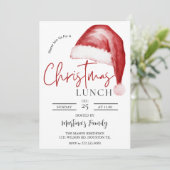 Uitnodigingen voor kerstlunch (Staand voorkant)