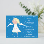 Uitnodigingen voor kerstmis Brunch Angel (Staand voorkant)