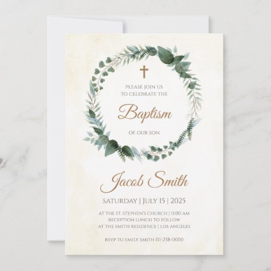 Uitnodigingen voor kerstmis en baptisme (Voorkant)