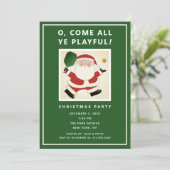 Uitnodigingen voor Kerstmis met Pickleball (Staand voorkant)
