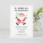 Uitnodigingen voor Kerstmis met Pickleball (Staand voorkant)