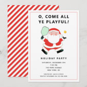 Uitnodigingen voor Kerstmis met Pickleball (Voorkant / Achterkant)