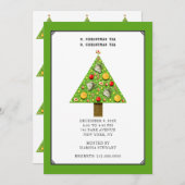 Uitnodigingen voor kerstthee (Voorkant / Achterkant)